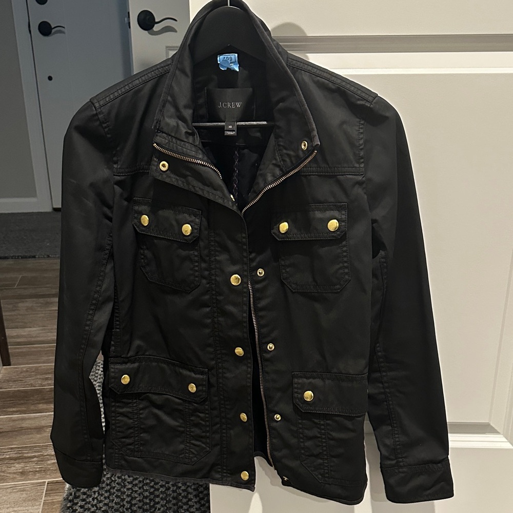 J. Crew Black Jacket with Gold Accents